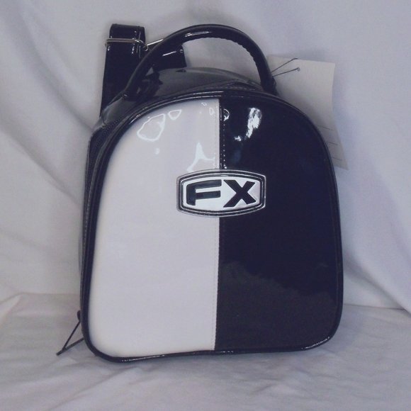 Fx Creations Handbags - FX Creations Vinyl Black and White Mini Back Pack Purse Vintage NEW